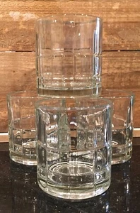 Anchor Hocking Tartan 3-1/2" Clear Double Old Fashioned Glasses 10oz. Set of 4 - Picture 1 of 5