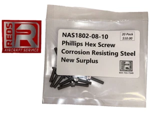 NAS1802-08-10 20 Pack Phillips Head Screw - Bild 1 von 4