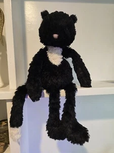 Jellycat Smuffle Katze Plüsch schwarz weiß Smoking Kätzchen schlaksig 14 Zoll - Bild 1 von 6