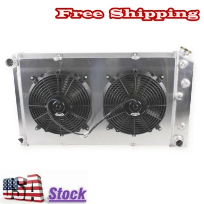 3Row 28" Radiator&Fan For 1977 1978 1979 1980-1989 Chevy C10/C20 Suburban Pickup - Image 1 of 4