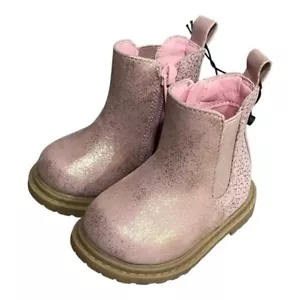 Wonder Nation Baby Girl Chelsea Boots Size 2 - Picture 1 of 7