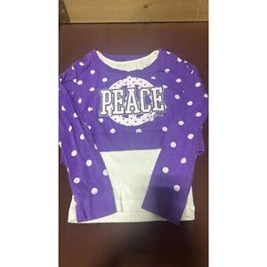 Justice  Long Sleeve Top Girls Purple size 6 - Picture 1 of 4