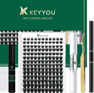 DIY Lash Extension Kit KEYYOU 300Pcs Individual Eyelash Extension Kit 40D 0.0 - Picture 1 of 1