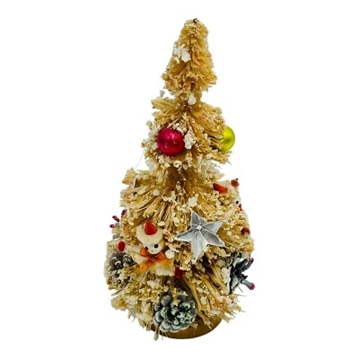 Cepillo de botella vintage de Navidad con adornos de Santa y bola Japón Foto 1 de 4