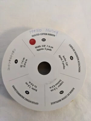 Estampado cosido satinado 3/8" (tres octavos pulgadas), 10 yardas, usado Foto 1 de 2