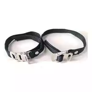 Pedal Straps Bicycle Feet Strap Bike Strap Toe Clip Strap w clamp lock 1 pair - Picture 1 of 4