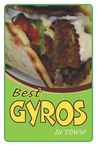 Best Gyros in Town | Single-sided Parking Sign | 12"W x 18"H - Picture 1 of 2