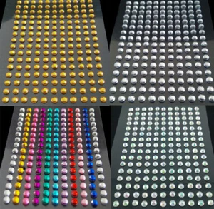 selbstklebende Schmucksteine/ Glitzersteine rund 3 mm (verschiedene Farben) - Bild 1 von 6