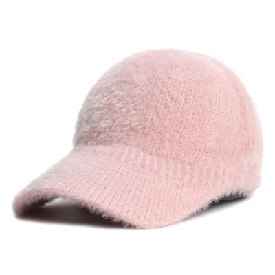 Gorro Visera Mujer Invierno Cálido Lana Tejido Sombrero con Ala Pico Gorra Sombrero de Newsboy Foto 1 de 4