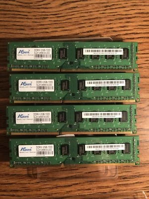 Asint DDRIII 2GB 1333 Laptop Memory SSZ3128M8-EDJ1D  8GB total (4x2GB) - Image 1 of 2