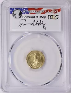 2016 $5 Gold Eagle 1/10oz-30th Anniv. First Strike-MOY signed-PCGS MS70-1 of 291 - Picture 1 of 4