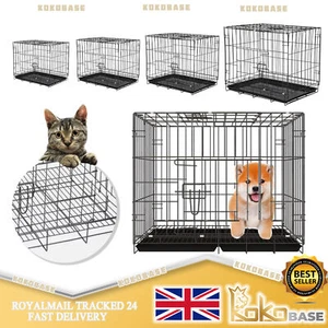 2 Door Dog Crate Small Medium Large XL Metal Pet Cage Training Travel  KOKOBASE - Picture 1 of 11