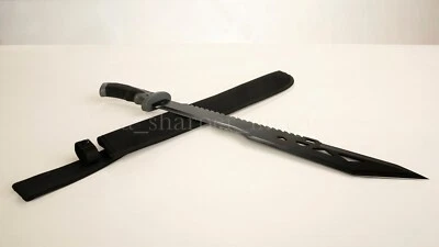 "Chopper de combate machete 'Macho' de 25"" tanto Sawback defensa del hogar óxido negro, afilado" Foto 1 de 4