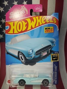 2023 Barbie The Movie Hot Wheels 1956 Corvette #183/250 Blue HW Screen Time 9/10 - Picture 1 of 1
