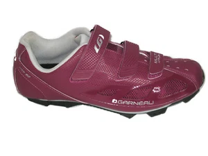 Garneau Womens HRS-80 MTB Mountain Bike Shoe Sz 11.5 EU 43 w Cleats in Magenta - Picture 1 of 18