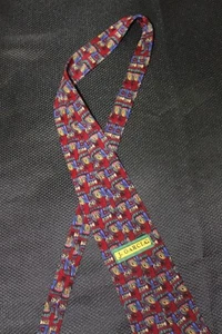 J. Garcia tie Made in USA By Stonehenge burgundy yellow blue green - Picture 1 of 4
