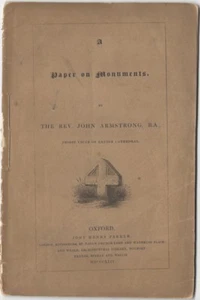 1849 Cemetery Graveyard Tombstone & Monument Design by Exeter Cathedral Vicar - Imagen 1 de 1
