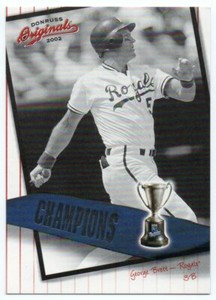 2002 Donruss Originals Champions 2 George Brett 709/800 Kansas City Royals