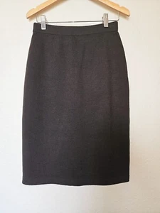 St. John Collection Santana Knit Pencil Skirt Size 2 Dark Chocolate Brown - Picture 1 of 8
