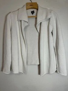 Eileen Fisher M Silk Melange Knit Open Front Long Sleeve Cardigan Sweater - Picture 1 of 6