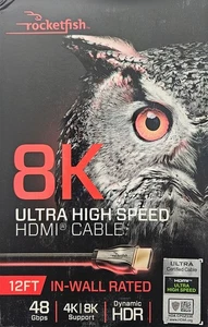 Rocketfish RF-HG12N19 12' 8K Ultra High Speed HDMI 2.1 Certified Cable - Picture 1 of 2