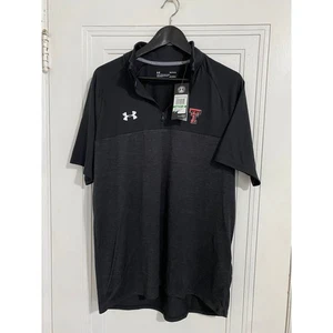 NWT Texas Tech Red Raider Under Armour 1/4-zip Polo Size L - Picture 1 of 6