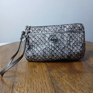 Coach Taylor Snake Print Medium Wristlet - Picture 1 of 10