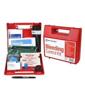 First Aid Only 91309 14-Piece Deluxe Bleeding Control Wall Station Single Kt New - Picture 1 of 4