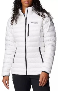 COLUMBIA TITANIUM WOMENS ARTIC CREST DOWN JACKET SZ Large $260 WHITE - Picture 1 of 7