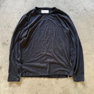 Vintage Abercrombie schwarz verwaschen Langarm Shirt Damen Small Y2K Freizeit - Bild 1 von 4