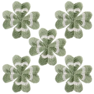 5 Pcs Four -leaf Grass Paste Flower Appliques Embellishments for Clothes - Picture 1 of 12