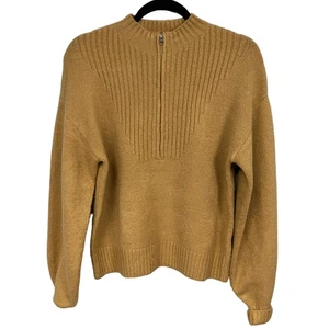 Suéter para mujer Sophie Rue cuarto cremallera camel talla pequeña - Imagen 1 de 7