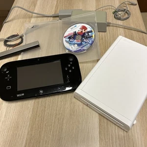 Nintendo Wii U Nera e Base Bianca con Gioco Mario Kart  | - Imagen 1 de 11