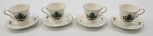 R) Juego de platillos taza de té café árbol de Navidad felices fiestas Nikko - Japón - Imagen 1 de 11