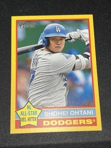 2025 Topps Heritage Shohei Ohtani GIALLO All Star Variation Card Dodgers - Foto 1 di 10
