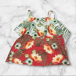 SWIM by CACIQUE Tankini Swimsuit Top Womens 16 Botanical Hawaiian MSRP: $58 - Picture 1 of 14