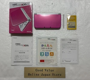 New Nintendo 3DS XL Pink White Console Japanese with Original Box - Picture 1 of 24