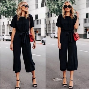 Mono Everlane Japonés GoWeave Pierna Ancha Manga Corta Cinturón Recortado, Talla 8 - Imagen 1 de 11