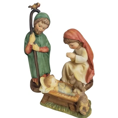 Set Natività Sacra Famiglia Vintage Porcellana Biscotto in stile ANRI Juan Ferrandiz - Immagine 1 di 4