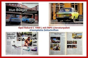 Opel Rekord C 1900 L mit 90PS Literaturpaket - 4 komplette Zeitschriften - Bild 1 von 5
