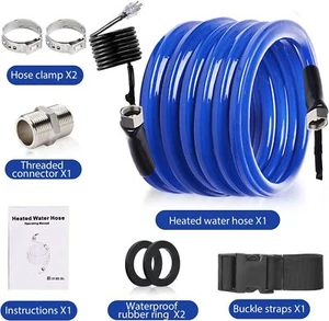 15FT Heated Water Hose for Rv,-45 ℉ Antifreeze Drinking Garden Water Hose - Picture 1 of 9
