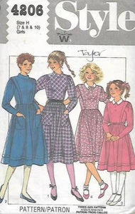 A137 STYLE 4206: DRESS SIZE 7-10 SEWING PATTERN - Picture 1 of 2