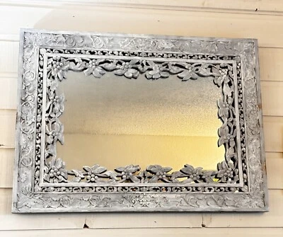 Espejo Antiguo Bombay O-RICHLAND ESPEJO Francés Country Home Decoración RARO Foto 1 de 4