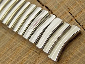 JB Champion Expansion Vintage Watch Band Stainless 19mm Curved Mens Unused NOS - Picture 1 of 4