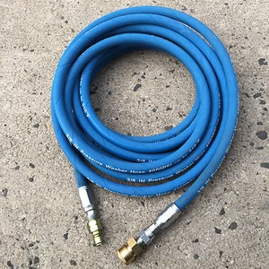 25ft 3/8" 4000PSI Blue Non-Marking Pressure Washer Hose w/ QC fittings (New) - Picture 1 of 3