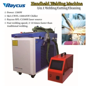 Máquina soldadora láser de fibra Raycus 1500 W soldadura/limpieza/corte/soldadura de metal - Imagen 1 de 14