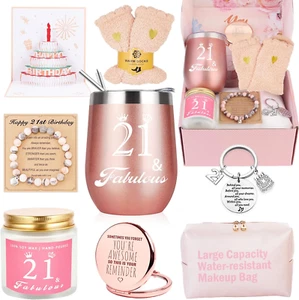21St Birthday Gifts Her Happy Basket Box Best Friends Female Daughter Sister Old - Picture 1 of 1