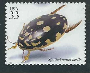 Scott #3351-o...33 Cent...Insects & Spiders... Spotted Water Beetle...3 Stamps - Picture 1 of 1