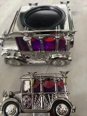 2024 Bath & Body Works Hearse Skeleton Candle Light Up Halloween +Wallflower OOP - Image 1 of 4