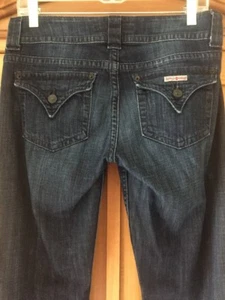 Hudson Signature Bootcut Womens Size 28 X 34 Stretch Dark Wash Designer Jeans - Picture 1 of 12